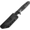 TB Outdoor Survival Fixed Blade Black 4.5" MOX Steel Knife