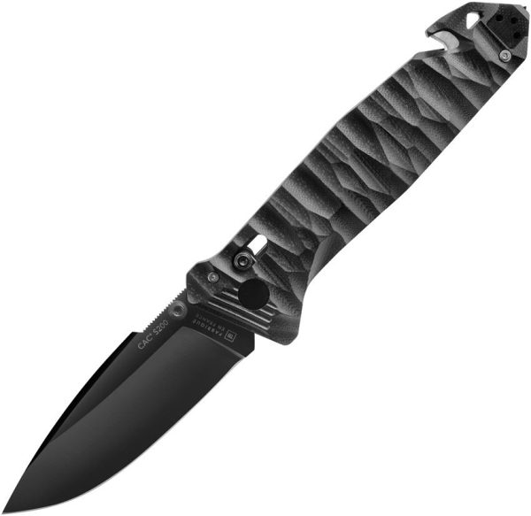 TB Outdoor C.A.C. S200 Axis Lock Folding Knife Black Nitrox