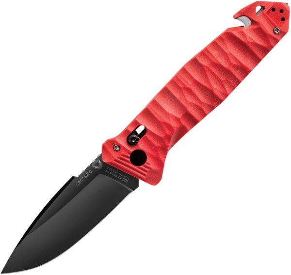 TB Outdoor C.A.C. S200 Axis Lock Folding Knife Red Handle