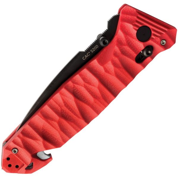 TB Outdoor C.A.C. S200 Axis Lock Folding Knife Red Handle