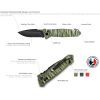 TB Outdoor C.A.C. S200 Axis Lock Folding Knife Green Handle
