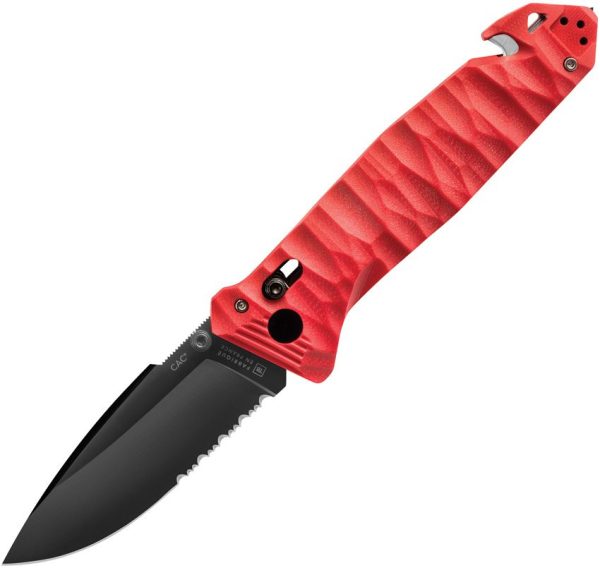 TB Outdoor C.A.C. Utility Axis Lock Red Folding Knife