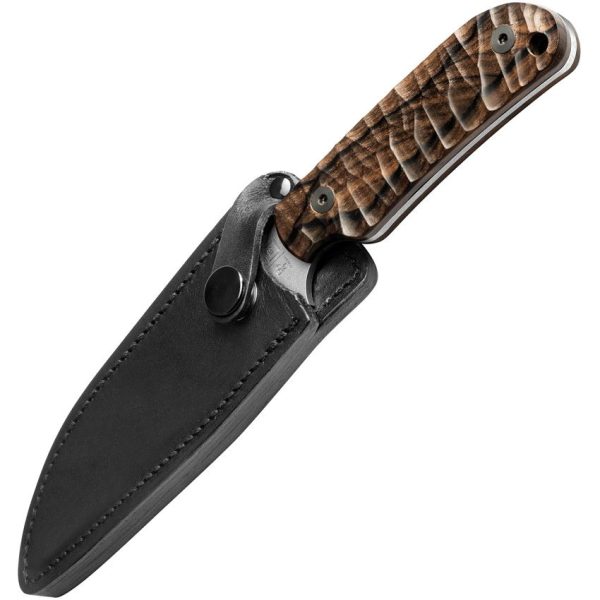 TB Outdoor Commandeur Fixed Blade Knife Ziricote Wood Handle