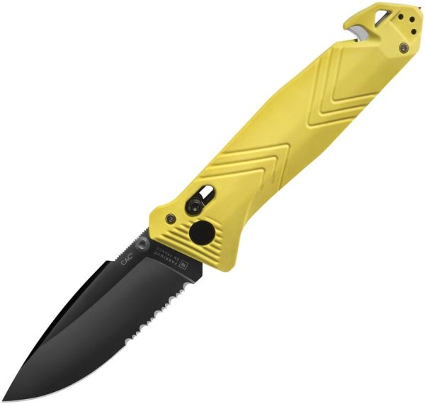 TBO048.jpg TB Outdoor C.A.C. Utility Axis Lock Yellow Folding Knife