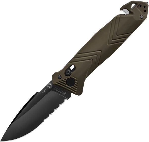 TBO049.jpg TB Outdoor C.A.C. Utility Axis Lock Green Folding Knife