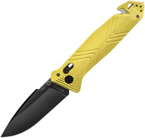 TB Outdoor C.A.C. Axis Lock Yellow Folding Knife Nitrox Blade