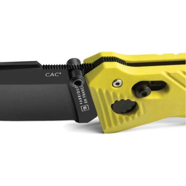 TB Outdoor C.A.C. Axis Lock Yellow Folding Knife Nitrox Blade