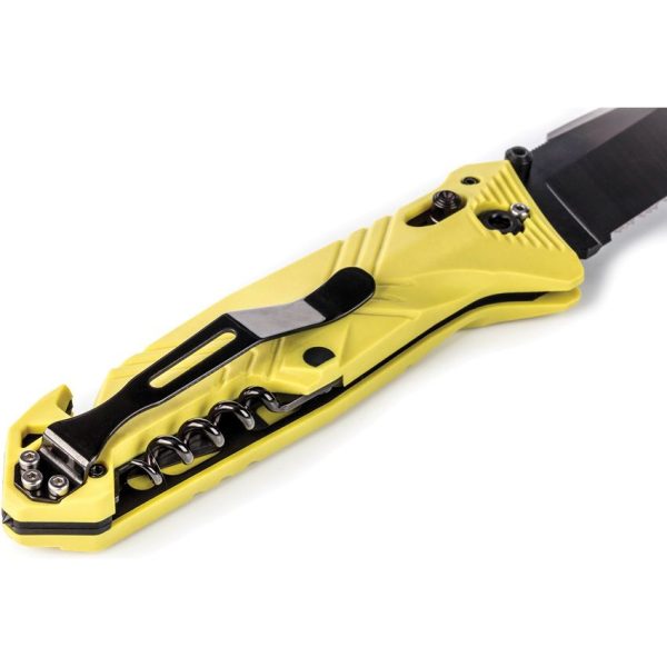 TB Outdoor C.A.C. Axis Lock Yellow Folding Knife Nitrox Blade