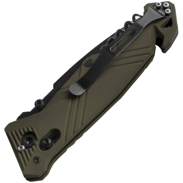 TB Outdoor C.A.C. Utility Axis Lock Folding Knife OD Green