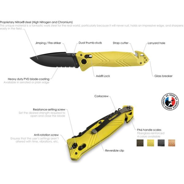 TB Outdoor C.A.C. Utility Axis Lock Black Folding Knife