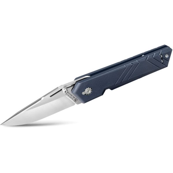 TB Outdoor Unboxer EDC Folding Knife 3" Nitrox Steel Blue Handle