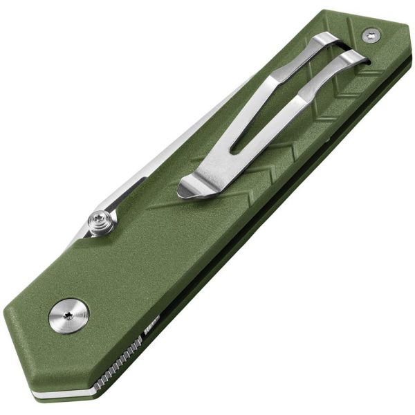 TB Outdoor Unboxer EDC Folder 3" Nitrox Steel Green Folding Knife