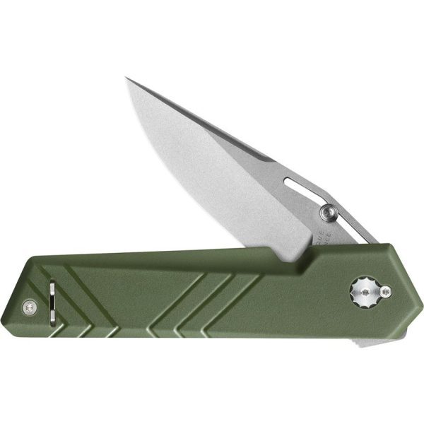 TB Outdoor Unboxer EDC Folder 3" Nitrox Steel Green Folding Knife