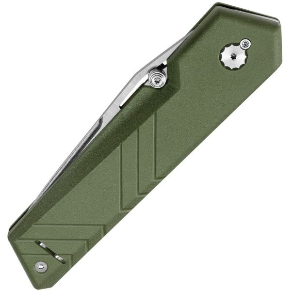 TB Outdoor Unboxer EDC Folder 3" Nitrox Steel Green Folding Knife