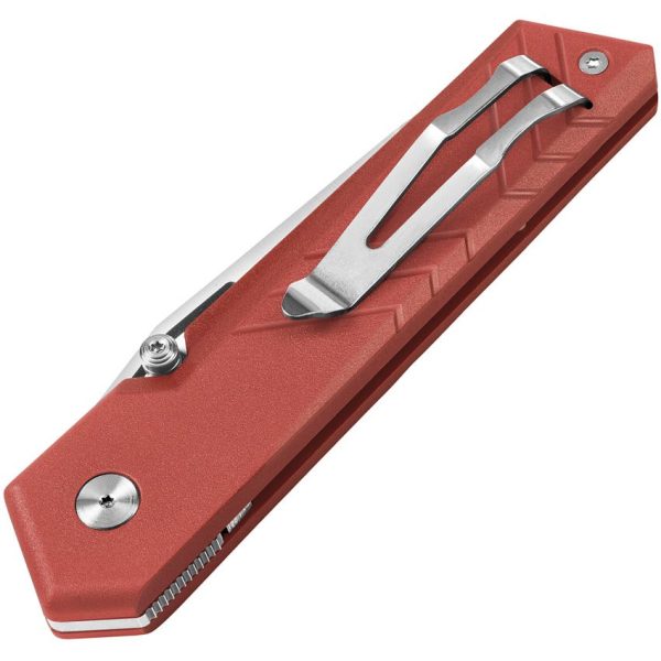 TB Outdoor Unboxer EDC Folding Knife 3" Nitrox Steel Red Handle