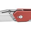 TB Outdoor Unboxer EDC Folding Knife 3" Nitrox Steel Red Handle