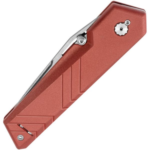 TB Outdoor Unboxer EDC Folding Knife 3" Nitrox Steel Red Handle