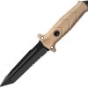 TB Outdoor Vengeur Survival Fixed Blade Knife Tanto 5" Serrated