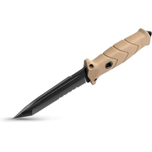 TB Outdoor Vengeur Survival Fixed Blade Knife Tanto 5" Serrated