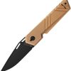 TB Outdoor Unboxer EDC Folding Knife 3" Black Nitrox Steel Coyote Tan