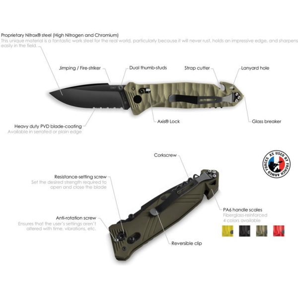 TBO112_add_02.jpg TB Outdoor C.A.C. Utility Axis Lock Folding Knife Yellow 3.38"