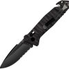 TB Outdoor C.A.C. Utility Axis Lock Folding Knife Black Nitrox