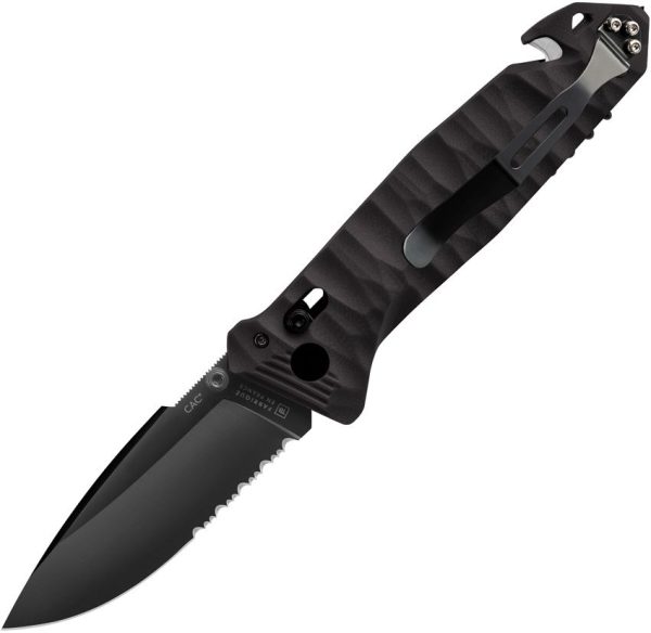 TB Outdoor C.A.C. Utility Axis Lock Folding Knife Black Nitrox