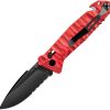 TB Outdoor C.A.C. S200 Axis Lock Folding Knife Red Handle
