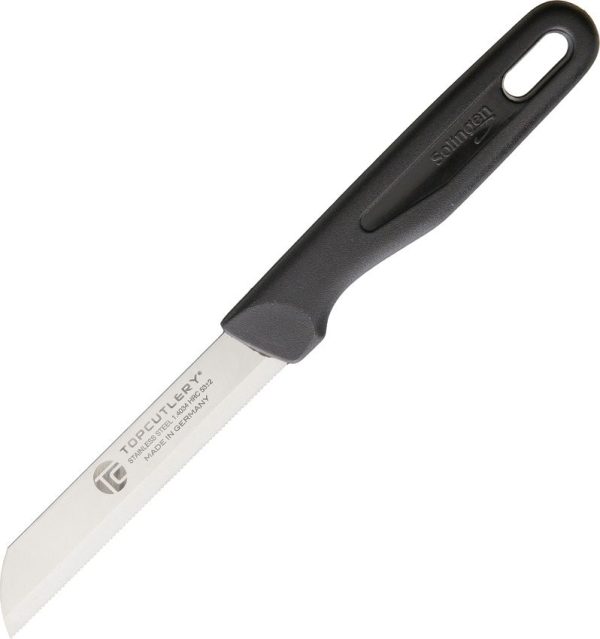 Top Cutlery Paring Knife Micro Serrated Black