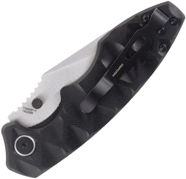 Defcon Linerlock Black 14C28N Stainless Folding Knife