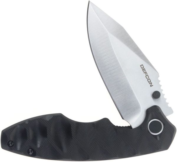 Defcon Linerlock Black 14C28N Stainless Folding Knife