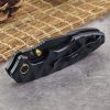 Defcon Linerlock Black/Gold Folding Knife 14C28N Sandvik Steel