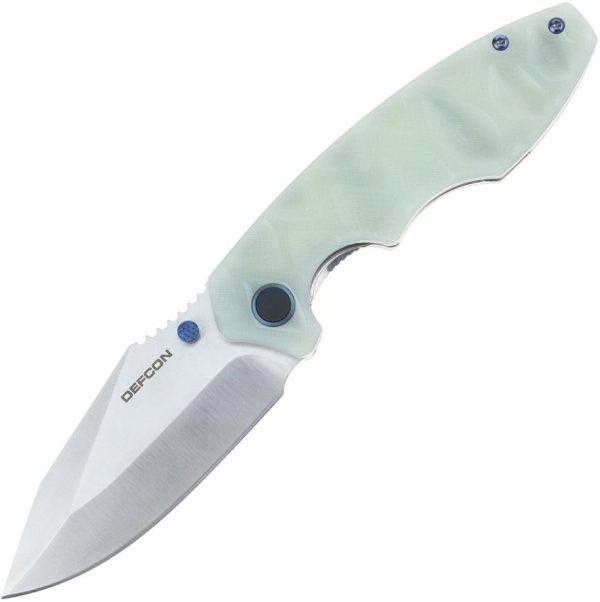 Defcon Linerlock Jade Folding Knife 14C28N Stainless Steel