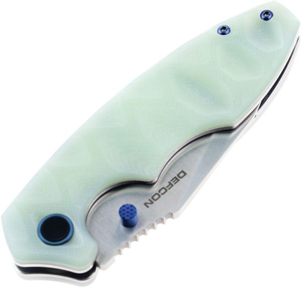 Defcon Linerlock Jade Folding Knife 14C28N Stainless Steel