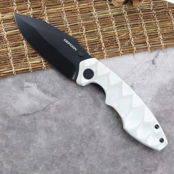 Defcon Linerlock Jade Folding Knife 14C28N Stainless Steel
