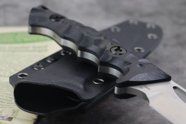Defcon Tactical Fixed Blade D2 Steel Black G10 Handle Kydex
