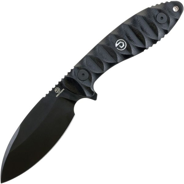 Defcon Tactical Fixed Blade 14C28N Sandvik Black G10 9"