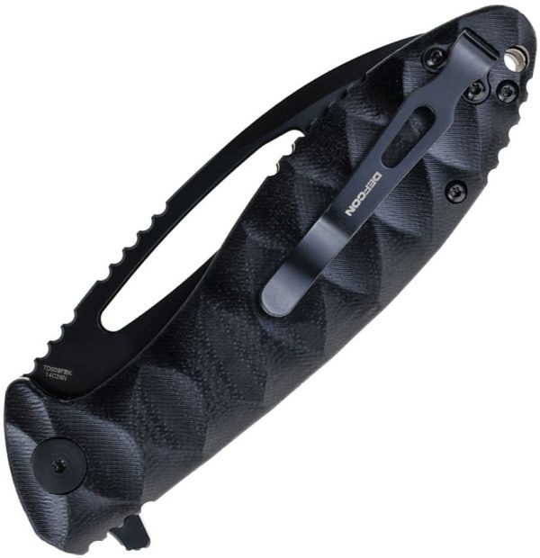 Defcon Tactical Linerlock Black 14C28N Folding Knife