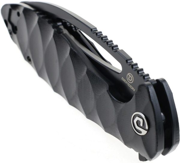 Defcon Tactical Linerlock Black 14C28N Folding Knife
