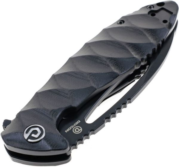 Defcon Tactical Linerlock Black 14C28N Folding Knife