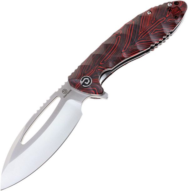 Defcon Tactical Linerlock Red 14C28N Stainless Folding Knife