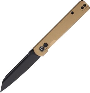 Defcon Operator Button Lock Tan Folding Knife 14C28N Blade