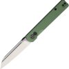 Defcon Operator Button Lock OD Green 14C28N Folding Knife