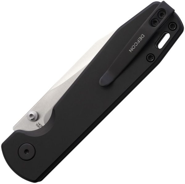 Defcon Tier 1 Button Lock Black Folding Knife 14C28N Sandvik