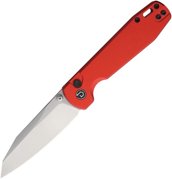 Defcon Tier 1 Button Lock Red Aluminum Folding Knife