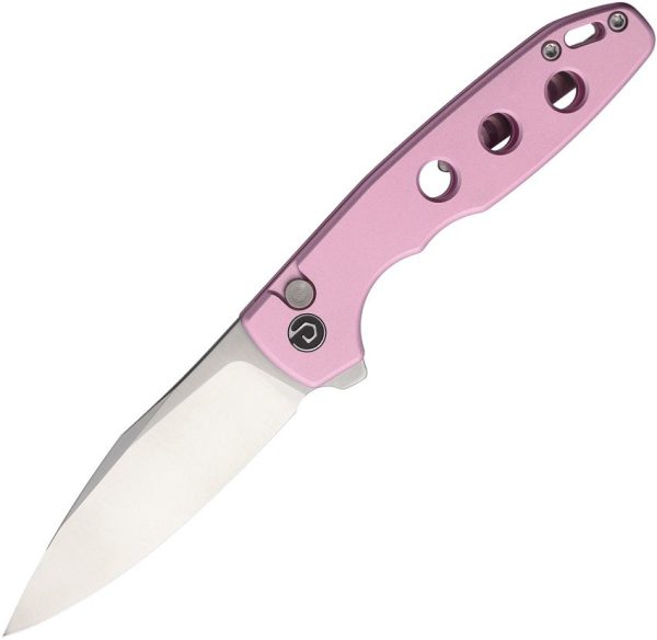 Defcon Ghost Button Lock Pink Aluminum Folding Knife