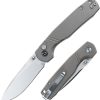 Defcon Delta Button Lock Gray Folding Knife 14C28N Blade