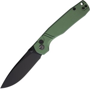 Defcon Delta Button Lock OD Green 14C28N Folding Knife