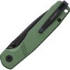 Defcon Delta Button Lock OD Green 14C28N Folding Knife