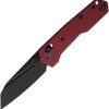 Defcon Axis Lock Dark Red Folding Knife 14C28N Sandvik Blade